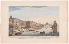 View of the Custom House on the River Thames in London, 1753. Creator: Thomas Bowles