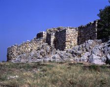 View of the Cyclopean walls in the ruins of Tiryns