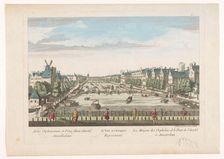 View of the Amstelsluizen and Diaconie Weeshuis in Amsterdam, 1745-1775. Creator: Anon