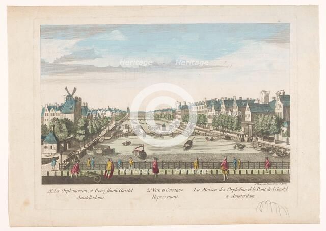View of the Amstelsluizen and Diaconie Weeshuis in Amsterdam, 1745-1775. Creator: Anon.