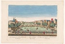 View of the Amstelsluizen and Diaconie Weeshuis in Amsterdam, 1745-1775. Creator: Anon