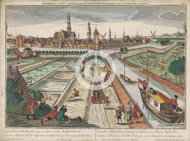 View of the Amsterdam Canal in Haarlem, 1742-1801. Creator: Johann Jakob Stelzer.