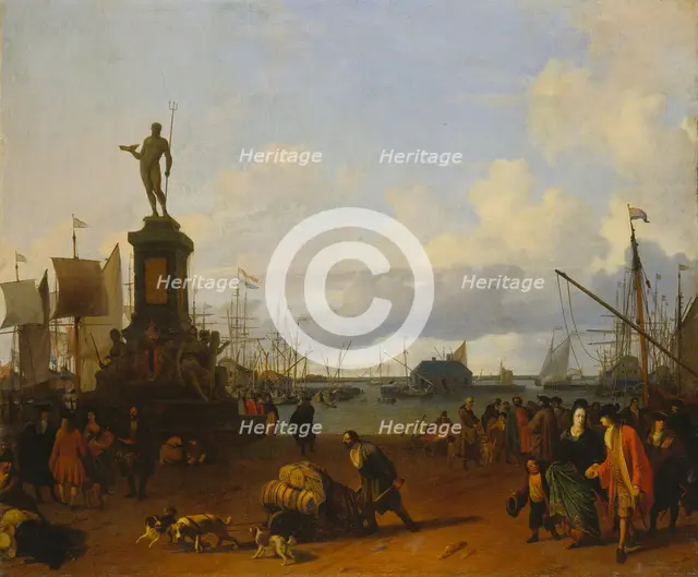 View of the Amsterdam Harbour at the IJ River, 1700. Creator: Ludolf Backhuysen I.