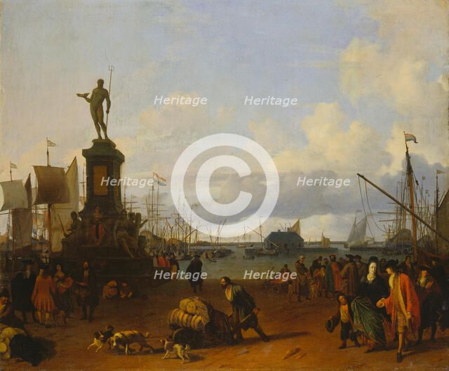View of the Amsterdam Harbour at the IJ River, 1700. Creator: Ludolf Backhuysen I.
