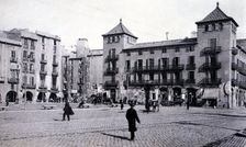 View of the Antonio Lopez Square in Barcelona in 1905