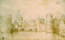 View of the ancient fortifications of Amsterdam, Netherlands, 1562. Artist: Pieter Bruegel the Elder