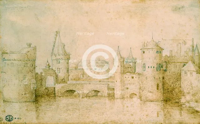 View of the ancient fortifications of Amsterdam, Netherlands, 1562. Artist: Pieter Bruegel the Elder