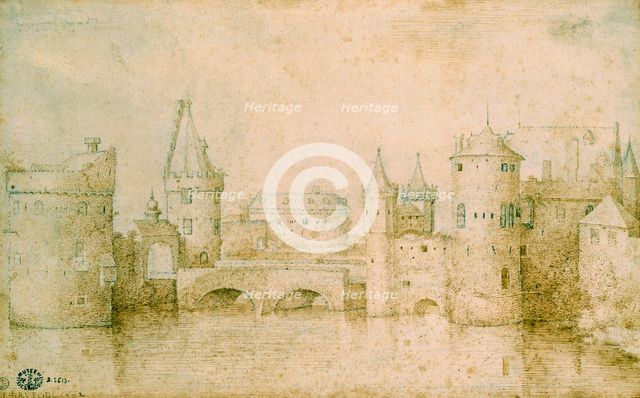 View of the ancient fortifications of Amsterdam, Netherlands, 1562. Artist: Pieter Bruegel the Elder