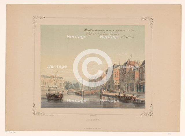 View of the Aalmarkt in Leiden, 1854. Creator: Gerardus Johannes Bos.