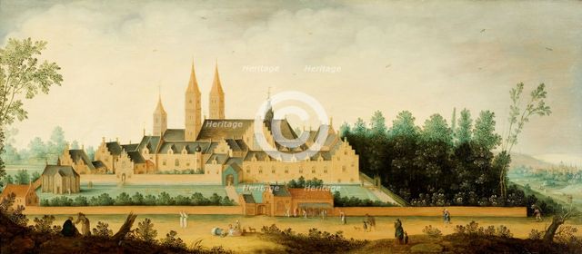 View of the Abbey of Egmond-Binnen, 1638. Creator: Claes Jacobsz van der Heck.