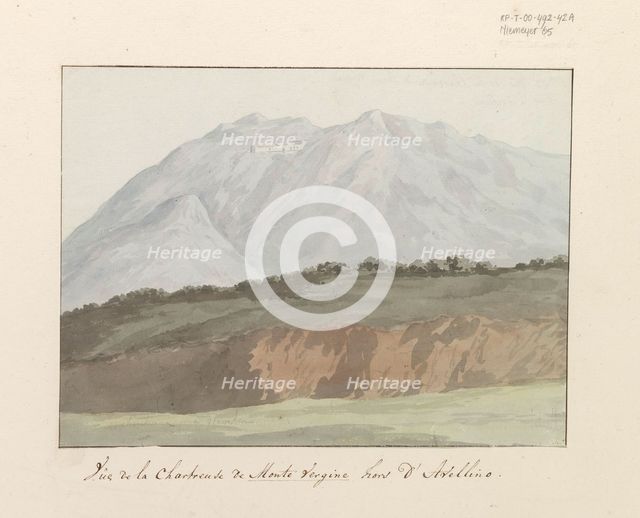 View of the Abbey of Monte Vergine high above Avellino, 1778. Creator: Louis Ducros.