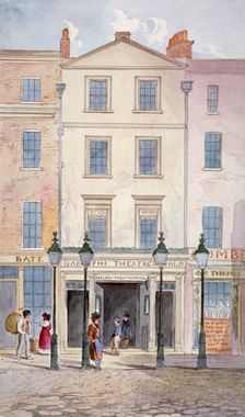 View of the Adelphi Theatre, Strand, Westminster, London, c1830. Artist: Anon