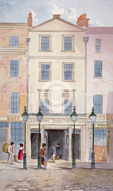 View of the Adelphi Theatre, Strand, Westminster, London, c1830. Artist: Anon