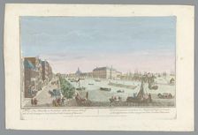View of the Admiralty warehouse in Amsterdam, 1752. Creator: Anon