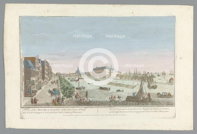 View of the Admiralty warehouse in Amsterdam, 1752. Creator: Anon.