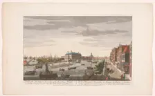View of the Admiralty warehouse in Amsterdam, 1752. Creator: Anon