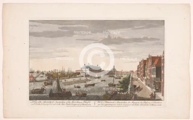 View of the Admiralty warehouse in Amsterdam, 1752. Creator: Anon.