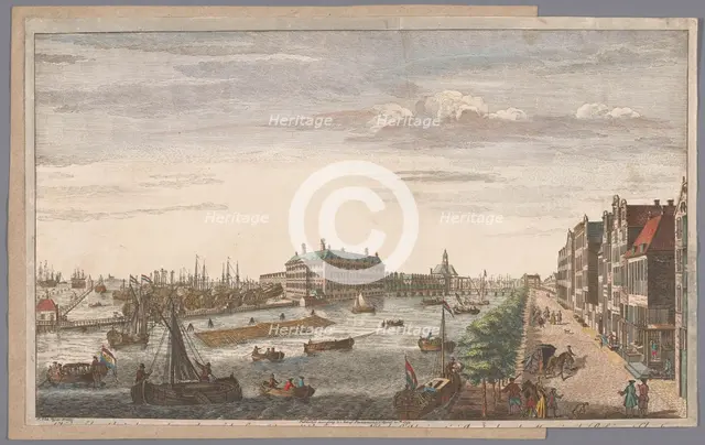 View of the Admiralty warehouse in Amsterdam, 1752. Creator: Anon.