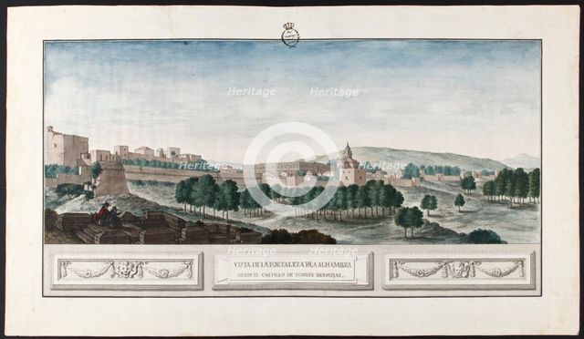 View of the Alhambra in Granada. Artist: Hermosilla, José de (1715-1776)