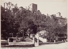 View of the Alhambra on the Hill of the Chapiz, Granada, between 1875 and 1892. Creator: Juan Laurent
