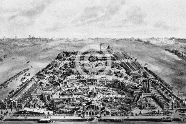 View of the All-Russian Exhibition of 1882 (Khodynka, Moscow), 1882. Artist: Anonymous  
