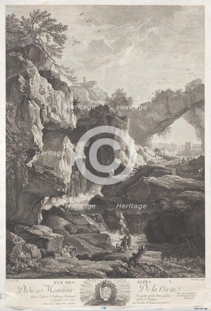 View of the Alpes, 1760. Creator: Jean Ouvrier.