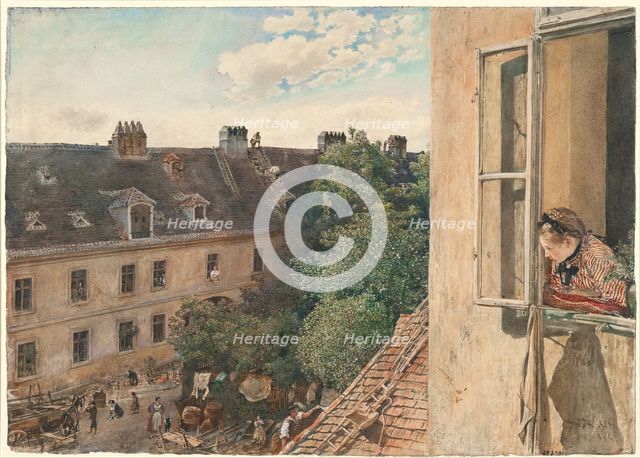 View of the Alservorstadt, 1872. Artist: Alt, Rudolf von (1812-1905)