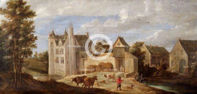 'View of the Artist's House De Dry Token near Perck', c1663-c1690. Artist: David Teniers II.