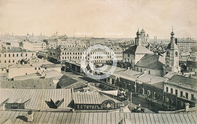 View of the Arbat in Moscow, Russia, late 19th or early 20th century. Artist: Unknown