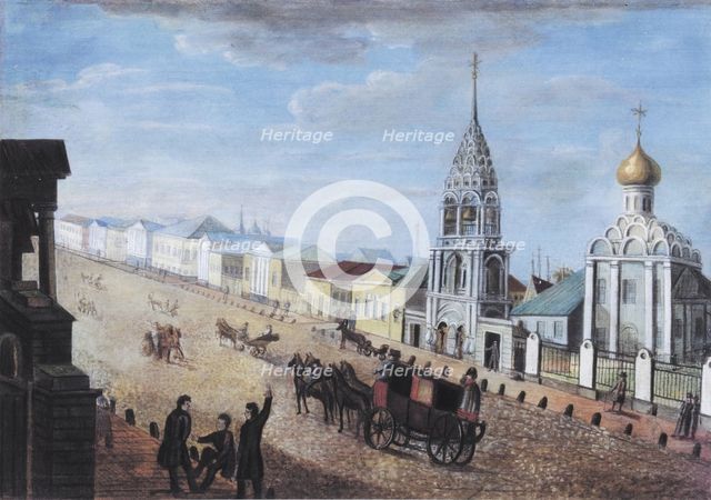 View of the Arbat Street in Moscow, 1830s.