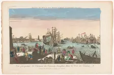 View of the arrival of the ship Dauphin in the port of Toulon, 1700-1799. Creator: Anon