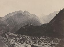 View of the Arruns Pass and Peak from the Pont de Soubé, 1852. Creator: John Stewart