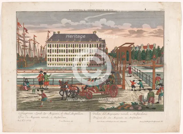 View of the Arsenal at the Admiralty in Amsterdam, 1742-1801. Creator: Anon.