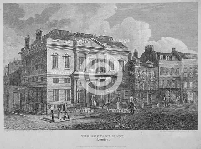 View of the Auction Mart in Bartholomew Lane, City of London, 1815. Artist: J Shury