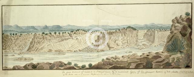 View of the Augrabies Falls on the Orange River, 1778-1779. Creator: Robert Jacob Gordon.