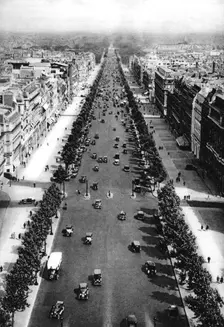 View of the Avenue des Champs Elysees, Paris, 1931.Artist: Ernest Flammarion