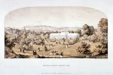 View of the Botanical Gardens in Regents Park, Marylebone, London, 1851. Artist: Anon