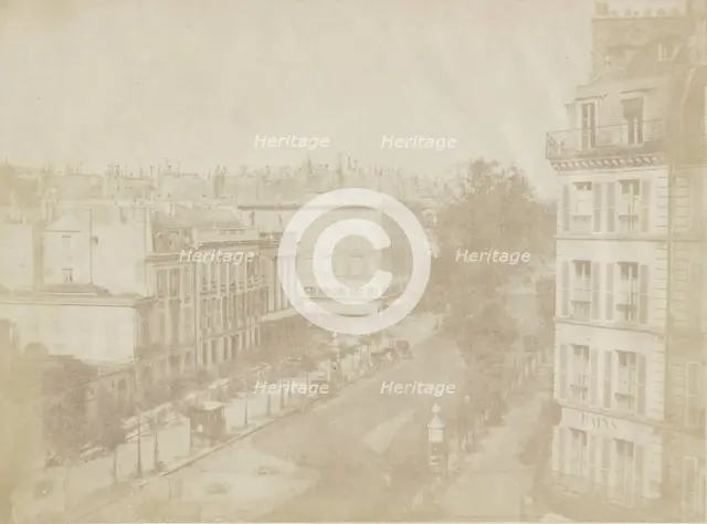 View of the Boulevards at Paris, May 1843. Creator: William Henry Fox Talbot.