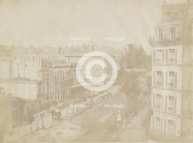 View of the Boulevards at Paris, May 1843. Creator: William Henry Fox Talbot.