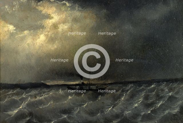 View of the Boundary Between the Tomsk and Tobol'sk Provinces. Storm on the Ob', 1880-1889. Creator: Pavel Mikhailovich Kosharov.
