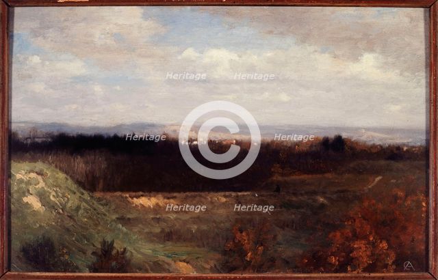 View of the Bois de Boulogne, from Boulevard Suchet, c1860. Creator: Unknown.