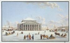 View of the Bolshoi Theatre in St Petersburg, early 19th century. Creator: Lory, Gabriel Ludwig, the Elder (1763-1840)