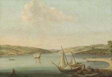 View of the Bosporus, taken from the Height of Beykoz to the northwest, with the Aqueduct of Justini Creator: Antoine van der Steen