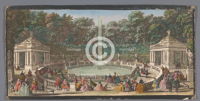 View of the Bosquet des Dômes in the garden of Versailles, c.1691-after 1753. Creator: Jacques Rigaud.