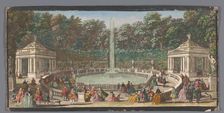 View of the Bosquet des Dômes in the garden of Versailles, c.1691-after 1753. Creator: Jacques Rigaud