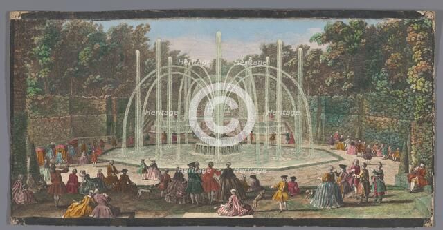 View of the Bosquet des Trois Fontaines in the garden of Versailles, c.1691-after 1753. Creator: Jacques Rigaud.