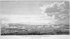 View of the Battle of Marengo at the moment of victory 1800. Artist: Anon