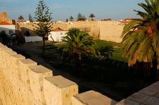 View of the battlemented walls of the castle, Sines, District of Setúbal, Portugal, 2008. Creator: Unknown