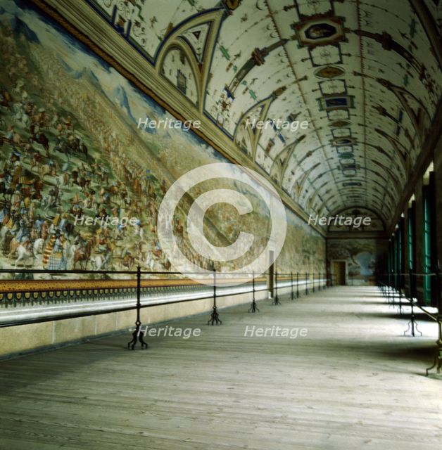 View of the Battles Room in the Monastery of San Lorenzo de El Escorial.