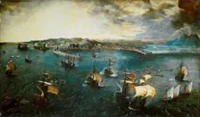 View of the bay of Naples, ca 1550-1565. Creator: Bruegel (Brueghel), Pieter, the Elder (ca 1525-1569)